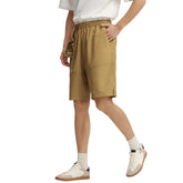 Casual Mid-Length Spliced Short